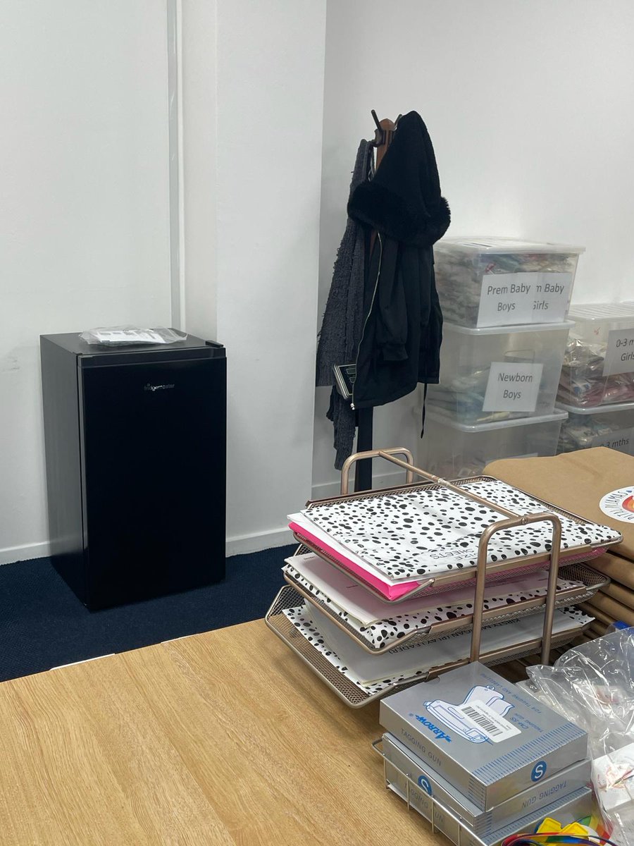 Look at this shiny fridge!! We've never had an office big enough for one before, so this is just a thing of beauty 😍 Cold lunches, drinks and when we buy a kettle....tea!! Thank you so much to @ao for donating this. We really appreciate your kindness. #ao #donation #thankyou