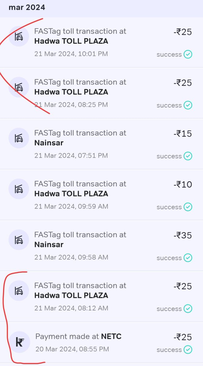 Imasingh5's tweet photo. @airtelbank what a pathetic fast-tag service you guys are providing. Toll amount is getting deducted twice from last two days even when the car is parked at home. Immediately return the amount or I'll escalate this further. https://t.co/6iiNryV8XD