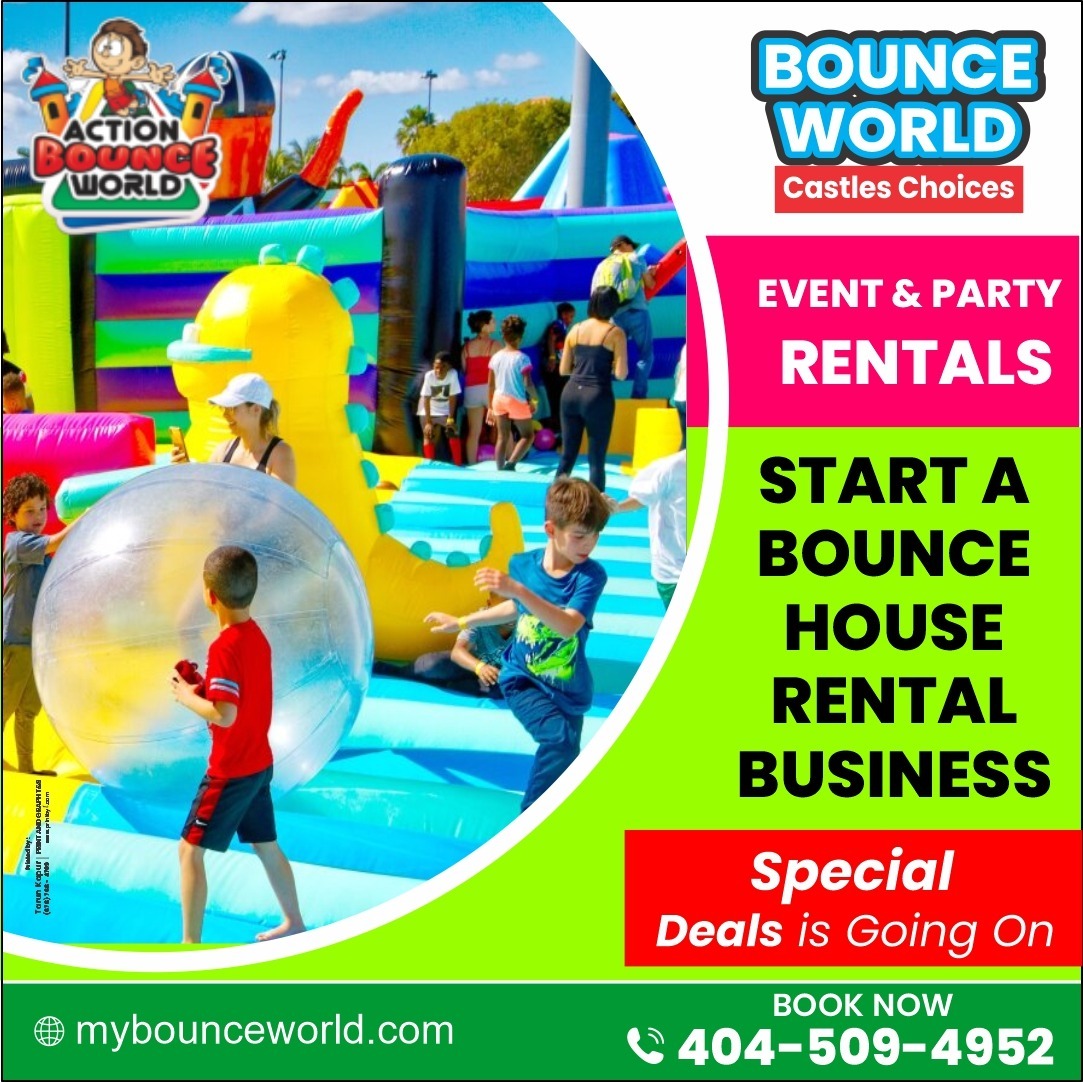 Unleash the fun with our bounce house rentals! Special deals happening now. 
.
.
Tags
#BounceHouseFrenzy #PartyTime #InflatableMagic #Events #KidsPartyIdeas #OutdoorPlaytime #FamilyEntertainment #JumpAndPlay #MyBounceWorld #FunForAllAges #atlanta #GA #USA