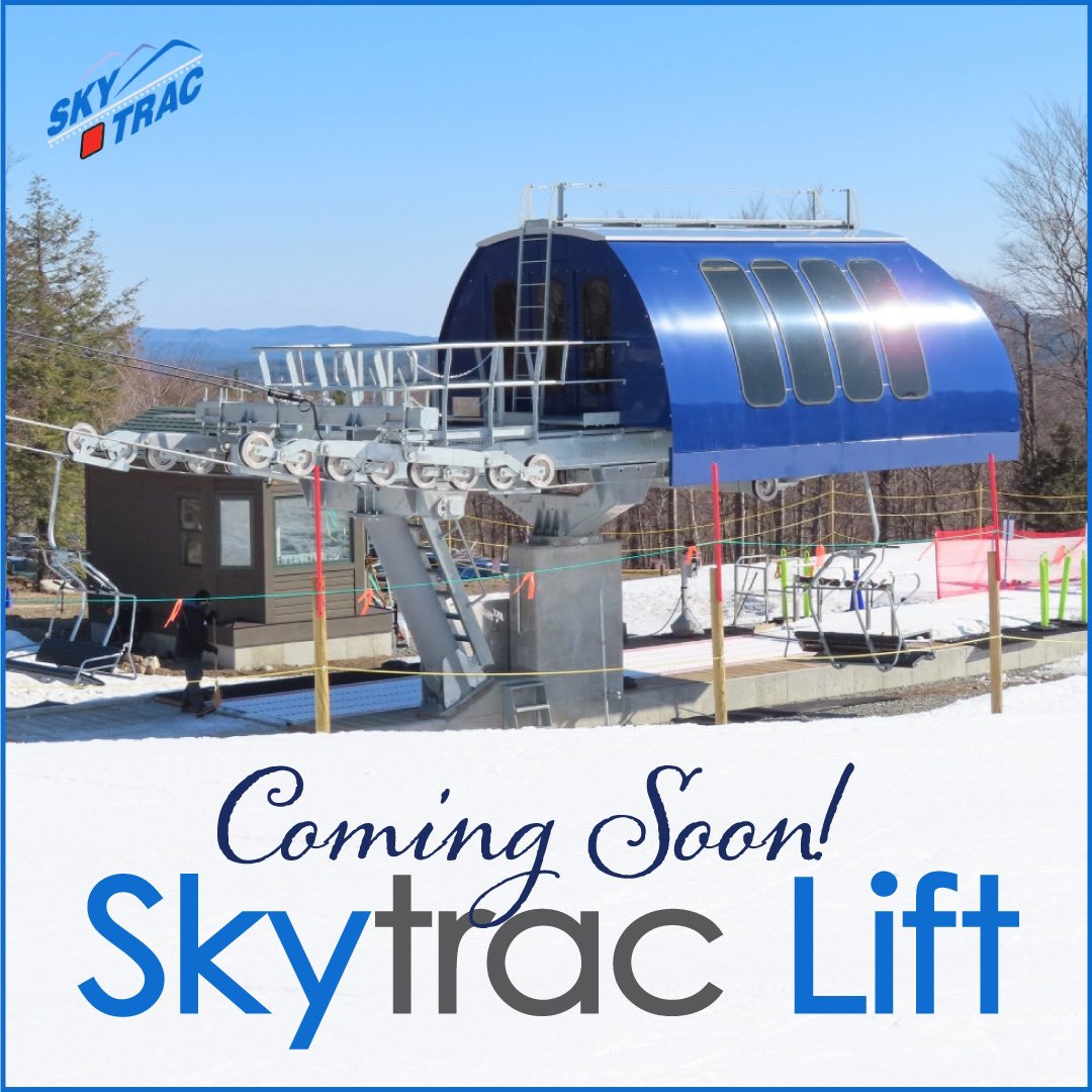 SO EXCITED to announce that Ski Sundown will be debuting the first Skytrac Quad Lift with conveyor in CT! This new lift will replace Exhibition Triple lift, along with its loading and unloading areas. Click link to our e-newsletter for all the details! mailchi.mp/skisundown/alr…