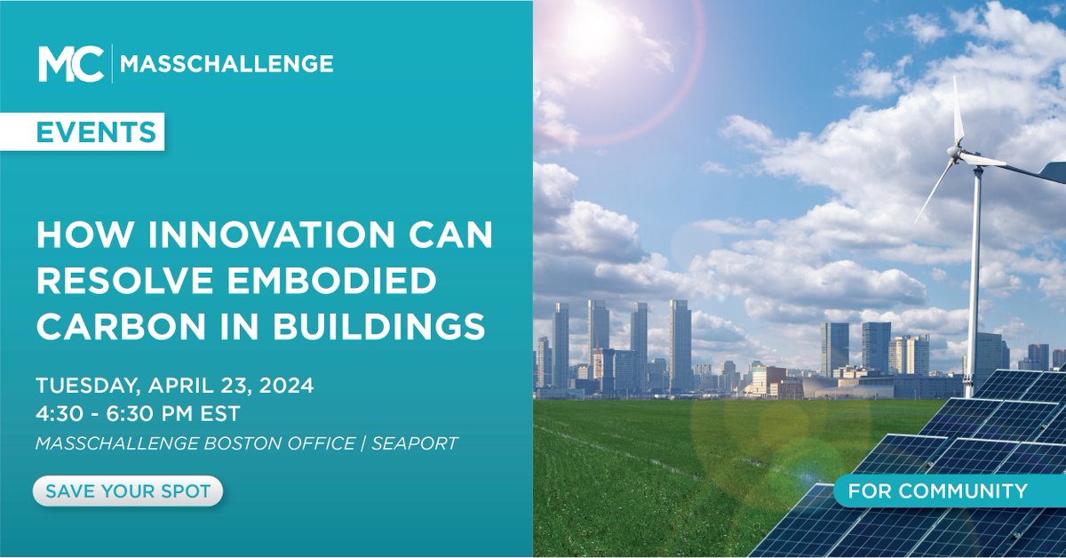 #Boston, discover how innovation in building materials is paving the way toward a net-zero carbon future at the How Innovation Can Resolve Embodied Carbon in Buildings event! 🌿 Secure your spot today! hubs.li/Q02qjwnP0