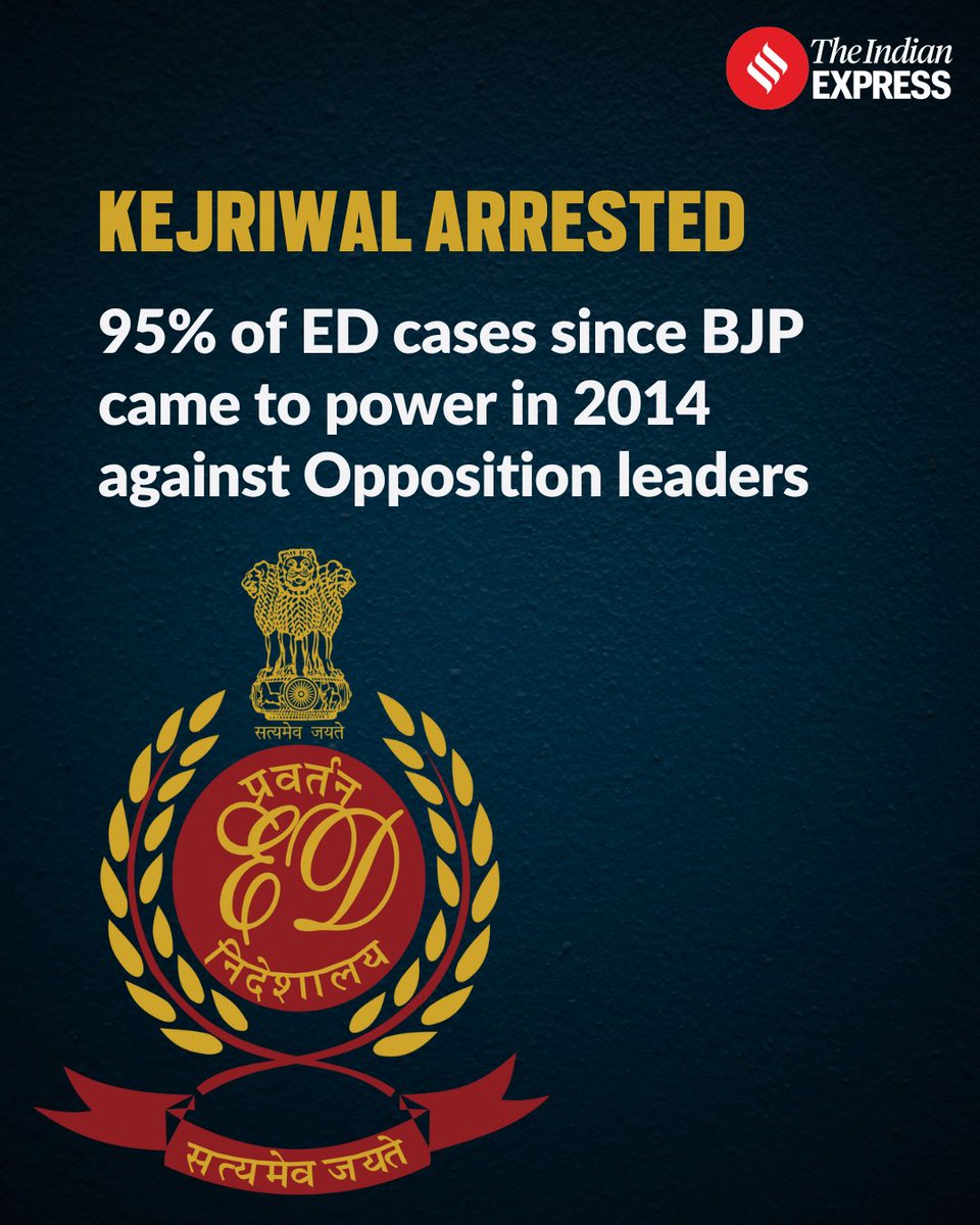 Delhi Chief Minister #ArvindKejriwal’s arrest by #EnforcementDirectorate in Delhi liquor policy case fits into a larger pattern of Opposition parties coming under the organisation’s net under BJP-led NDA rule since 2014. Click on the 🔗 in below to read 👇🏽…