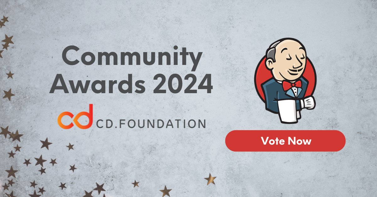 🚨 LAST DAY [Deadline March 22 at 11:59 PM PST] to vote for the Jenkins Contributor Awards🏅. Vote for your favorite Jenkins contributors forms.gle/hhbxSbAqxxefns…🏆