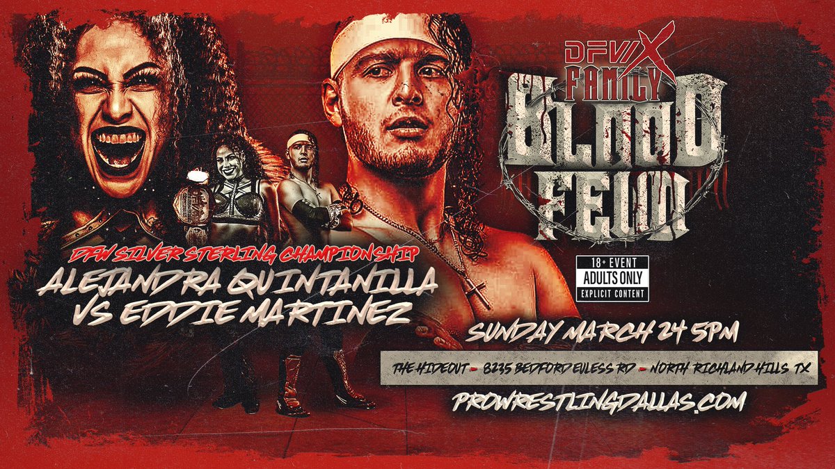This Sunday, March 24th at #thehideout in Fort Worth/ North Richland Hills @Powerglider_EM Vs @Ale_TheLion Tix: ProWrestlingDallas.com