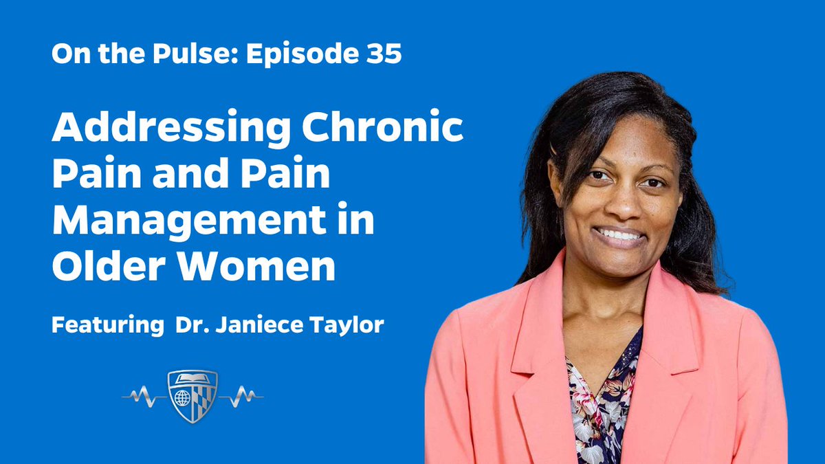 Listen in to the latest #OnThePulse podcast featuring @JanieceLTaylor and a discussion on chronic pain and pain management in older women: bit.ly/3TKGMjW