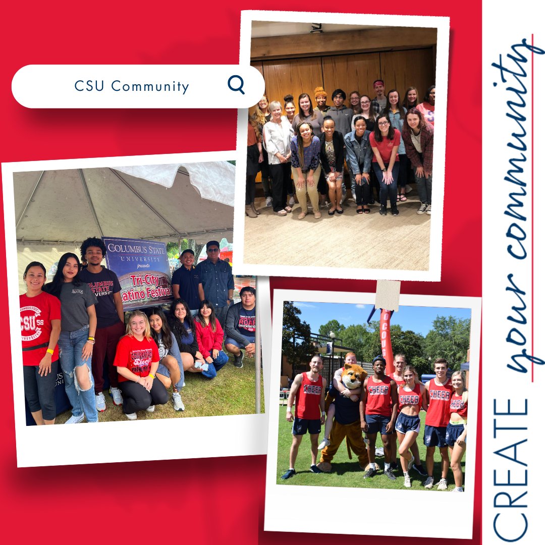 Admissions_CSU's tweet photo. With a diverse student population, 100+ clubs and organizations, and 13 NCAA DII teams, CSU helps to broaden your appreciation for different cultures, connect with others who share your interests & passions. #createyourcommunity today & apply to Columbus State University! ❤🐾❤ https://t.co/yQnG59JrXK