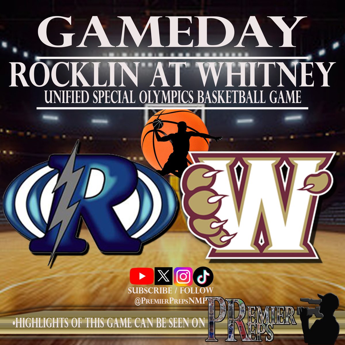 Very excited for what promises to be an AMAZING event tonight in Rocklin! @WhitneyUnited is hosting the annual Rocklin-Whitney Unified Sports🏀Game, a Special Olympics event that always produces smiles! I'll have highlights Sunday on Premier Preps! youtube.com/@PremierPreps