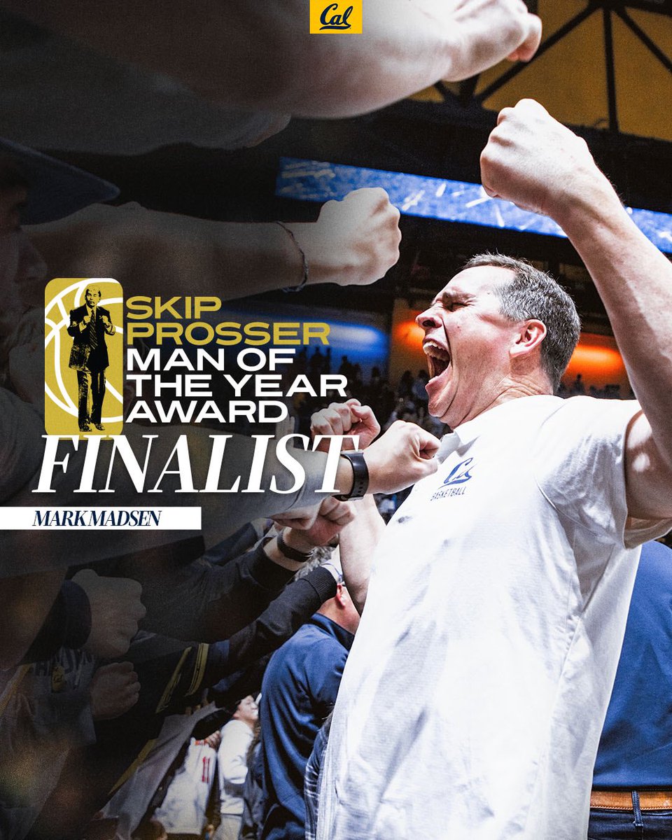 Winner. Leader. That’s Mad Dog. Mark Madsen is a finalist for the Skip Prosser Man of the Year Award! 📰 » calbea.rs/3x76Q01 #GoBears