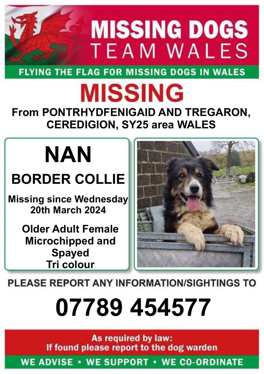 ‼️NAN 8YRS OLD IS MISSING FROM HIGHER COMMON AREA BETWEEN #PONTRHYDFENIGAID & #TREGARON #CEREDIGION #SY25 #WALES 💥SINCE WEDNESDAY 20TH MARCH 💥PLEASE LOOK OUT FOR HER 💥