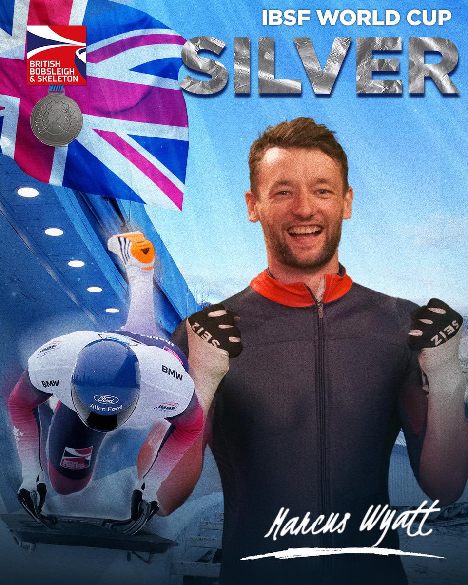 🇬🇧 @MarcusWyattGB wins World Cup 🥈 in the final skeleton race of the season in Lake Placid 🇺🇸 👏