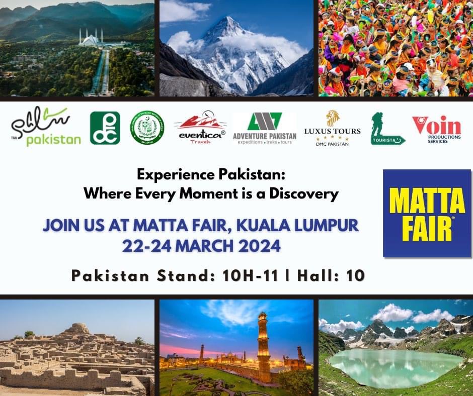 WTTC is supporting PTDC for supporting the Malta Fair in KL Malaysia.Get ready for an adventure of a lifetime! Pakistan is thrilled to announce its participation in the MATTA Malaysia Tourism Fair 2024, happening from March 22nd to 24th!  Don't let this opportunity slip away.