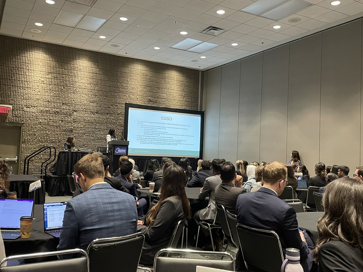 At #SSO2024 Resident Program’s “So, you want to be a surgical oncologist” <a href="/DrCNClarke/">Callisia Clarke MD</a> from <a href="/MCWSurgery/">MCW Surgery</a> gives overview of CGSO fellowship to a room full of the future of Surgical Oncology <a href="/SocSurgOnc/">Society of Surgical Oncology</a>