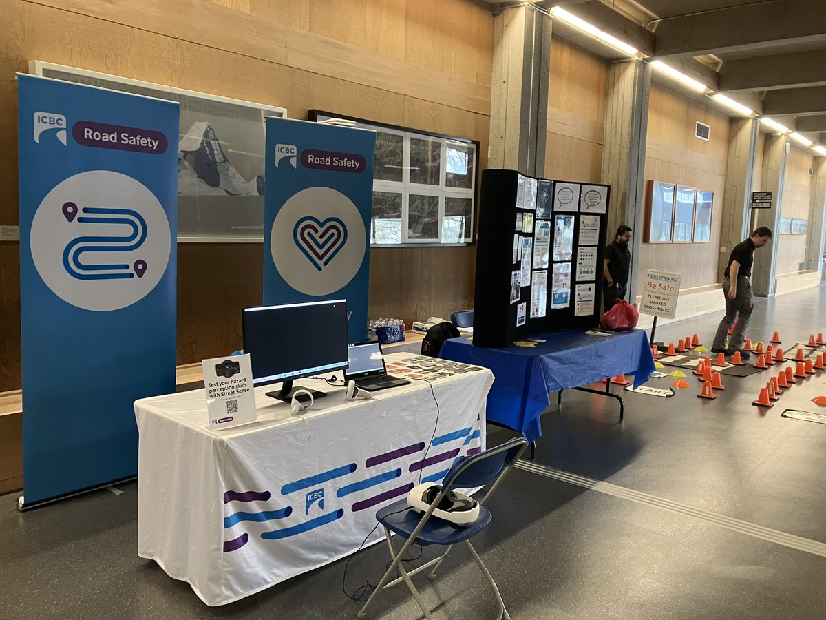 Back up <a href="/SFU/">Simon Fraser University</a> for Traffic Safety Day in the north concourse in the Academic Quadrangle!  Stop by and take the VR Street Sense car for a spin and find out why Distracted Driving is such a major safety issue on our roads today. <a href="/icbc/">ICBC</a> #EyesFwdBC
