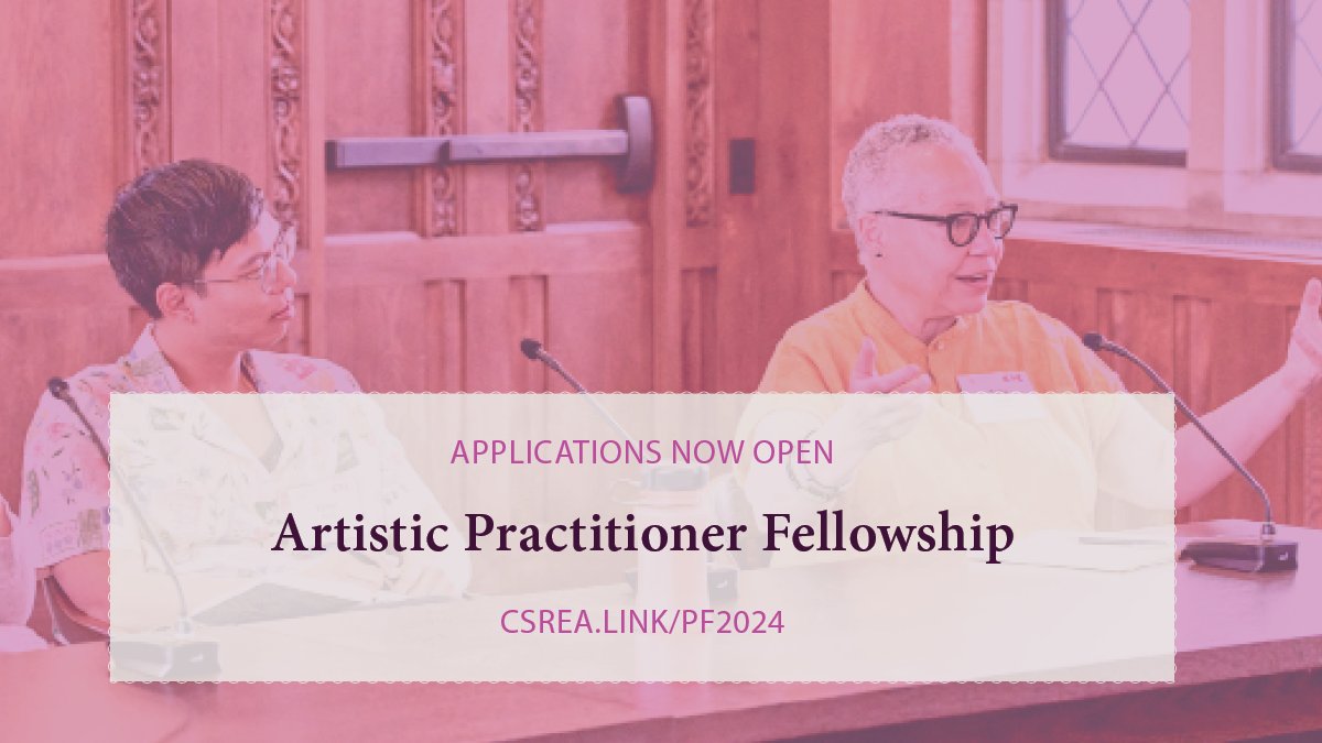 Applications are open for our Fall 2024 Artistic Practitioner Fellows program! We welcome artists, media makers, and writers whose work focuses on race, ethnicity, and/or indigeneity to apply. csrea.link/pf2024