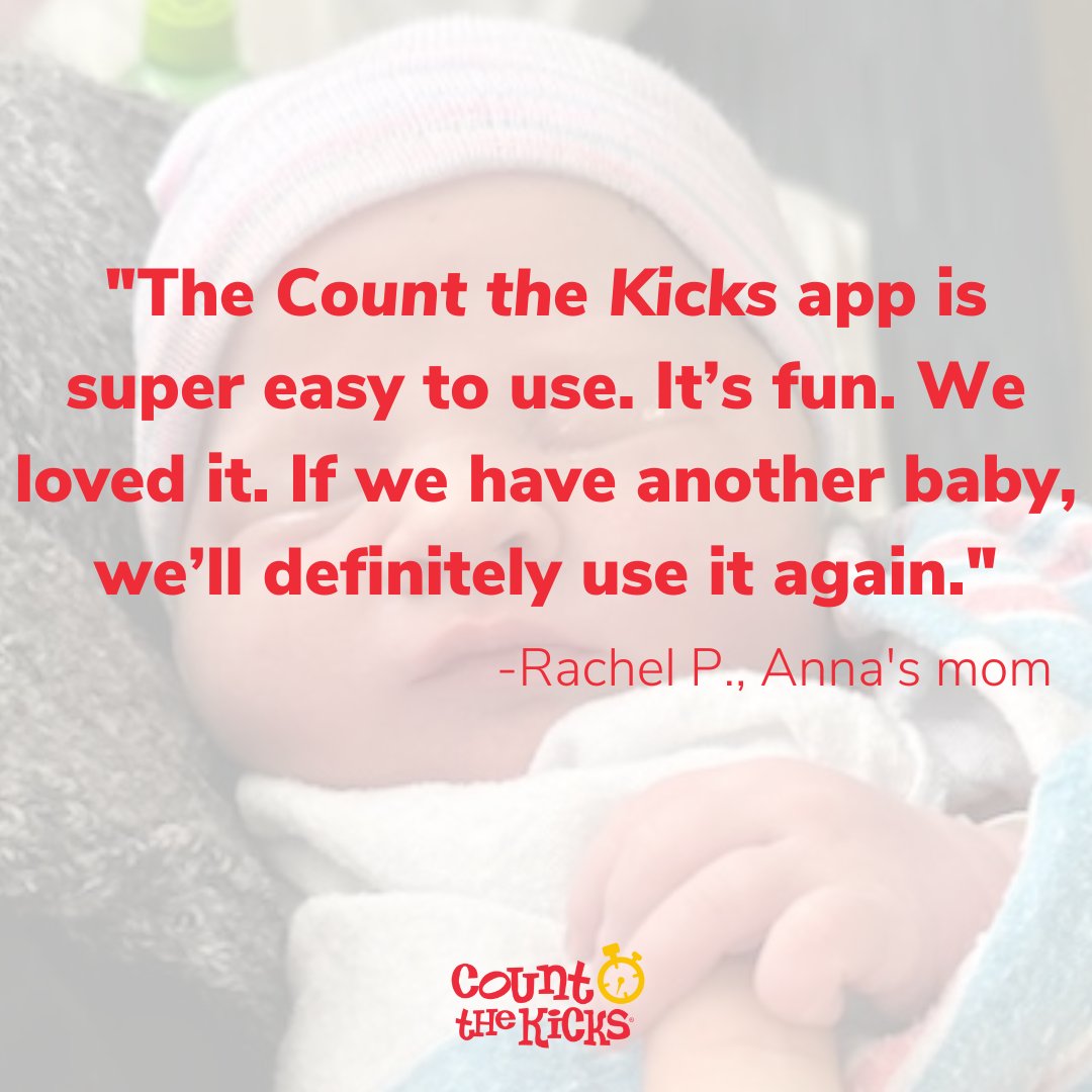 Counting movements is something you should do with EVERY pregnancy because each baby (and pregnancy!) is different!

countthekicks.org/download
#CountTheKicks #WomensHistoryMonth #Save7500Babies #StillbirthPrevention #EveryKickCounts #Stillbirth