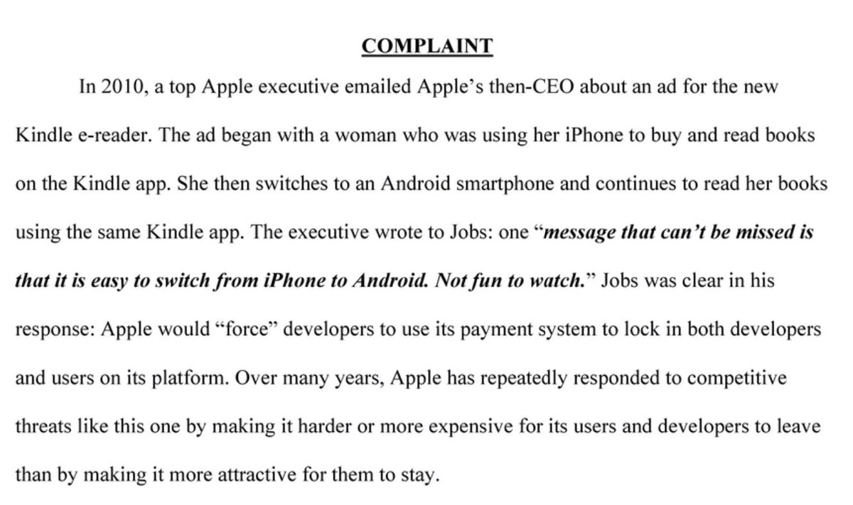 Today the US DOJ+16 states/DC (HA we had 19+) filed suit against Apple over abuse of market position ̷b̷y̷ ̷m̷a̷k̷i̷n̷g̷ ̷a̷ ̷v̷a̷s̷t̷l̷y̷ ̷b̷e̷t̷t̷e̷r̷ ̷c̷o̷m̷p̷u̷t̷e̷r̷ in an effort to keep customers reliant on iPhone. 🧵contd until I lose steam