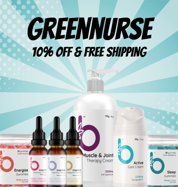 Explore our range of health-centric options and fuel your body, mind, and soul with Bloom Hemp's natural and high-quality CBD products. 🌿 Use code 'Greennurse' for 10% OFF plus FREE shipping at bloomhemp.com
