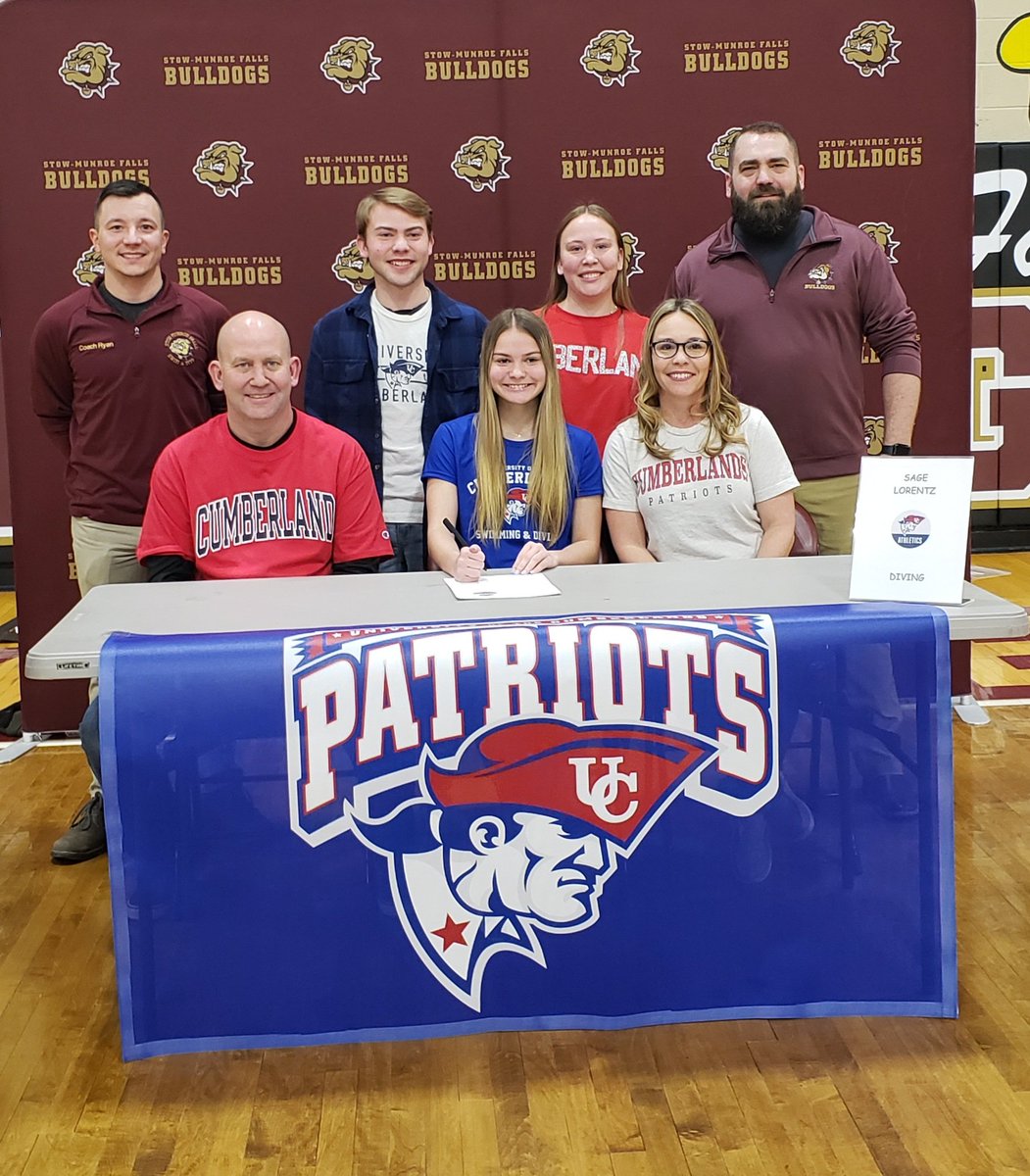 Congratulations to senior Sage Lorentz on continuing her diving career at the University of the  Cumberlands! First Bulldog diver to compete at the collegiate level in 21 years!