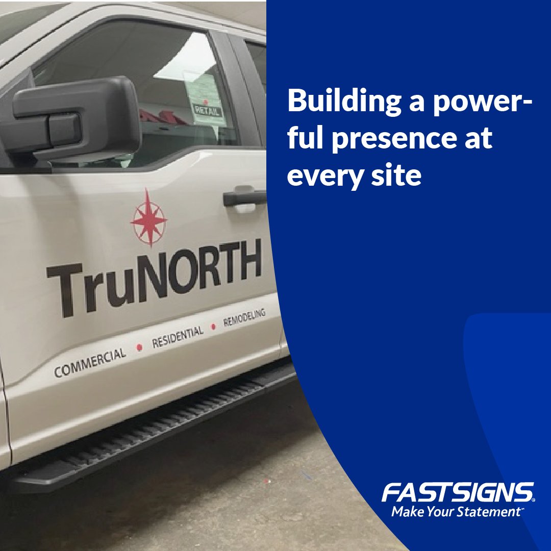 Ready to build a brand presence on the move? Transform construction fleets with dynamic vehicle wraps, making every vehicle a mobile billboard. FASTSIGNS can help elevate your construction company's identity wherever you go. spr.ly/6014k4LUG #FASTSIGNS #MakeYourStatement