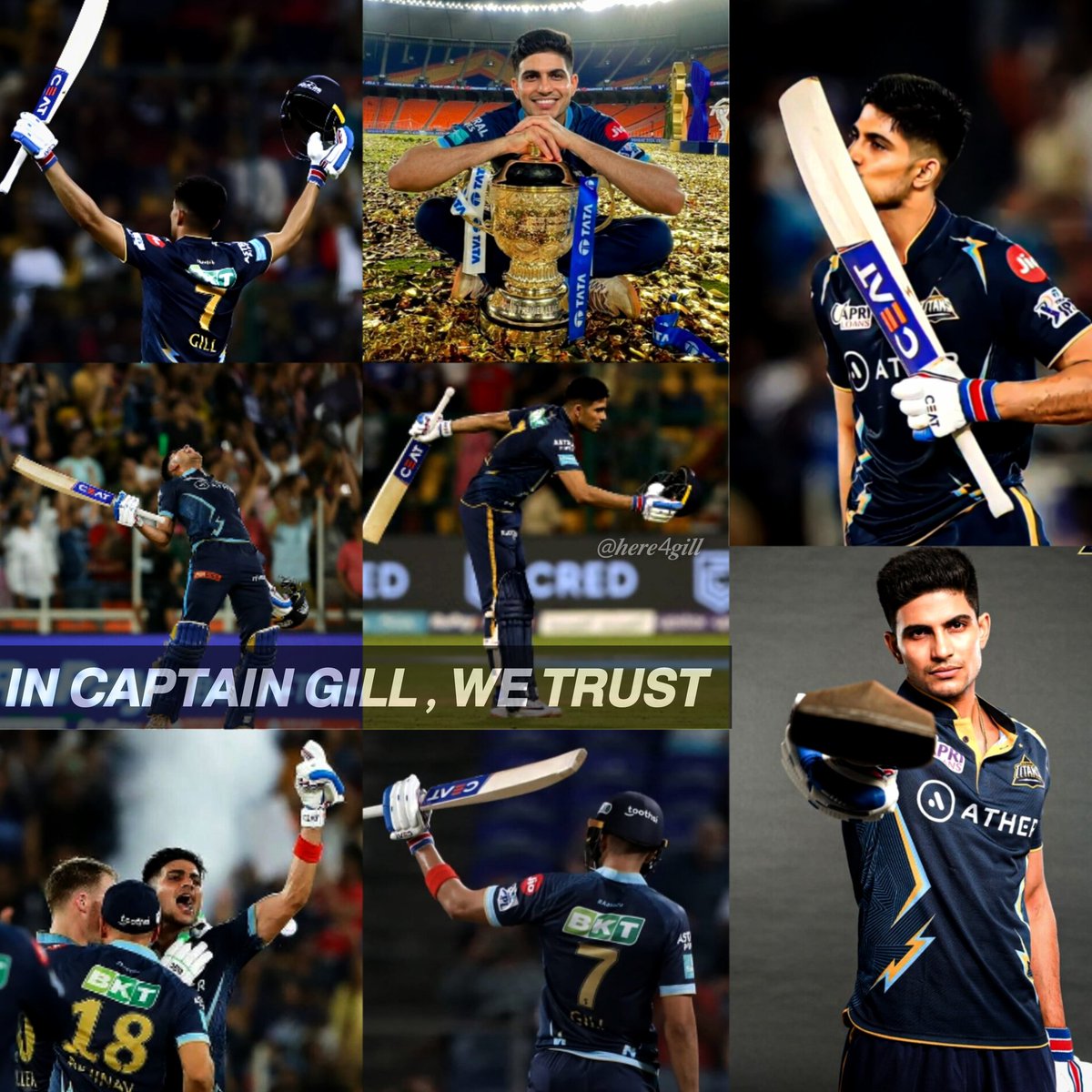 Best of luck for your new journey Captian Gill🫡❤‍🔥.We are always here to support you🫶🏻❤️. Bring the cup home ⚡💙.
#AavaDe #Gujurattitans
#ShubmanGill #Captaincy