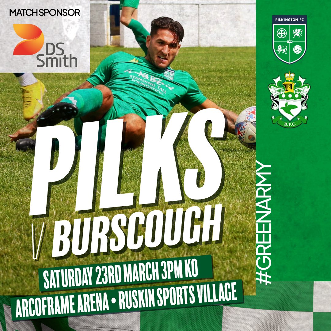 Pilkington Football Club (@pilkingtonfc) on Twitter photo With no Premiership or Championship games this Saturday, why not pop down to <a href="/nonleaguedayuk/">Non-League Day</a> at <a href="/ruskinsthelens/">Ruskin St Helens</a> where we take on local rivals <a href="/BurscoughFC1946/">Burscough FC</a> at 3pm.
The 3pts are vital for both teams so should be a classic 💚
#NonLeagueDay #localfootball With no Premiership or Championship games this Saturday, why not pop down to <a href="/nonleaguedayuk/">Non-League Day</a> at <a href="/ruskinsthelens/">Ruskin St Helens</a> where we take on local rivals <a href="/BurscoughFC1946/">Burscough FC</a> at 3pm.
The 3pts are vital for both teams so should be a classic 💚
#NonLeagueDay #localfootball