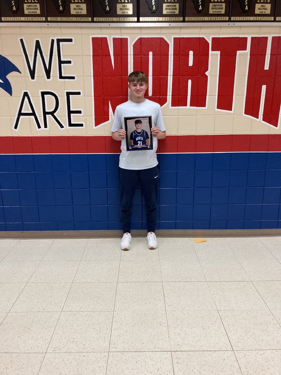 We would like to welcome our newest member of our Wall of Fame, basketball’s Adam Brown. Adam recently earned Honorable Mention All-State honors. Congratulations Adam on your great career and thanks for representing BNorth!!