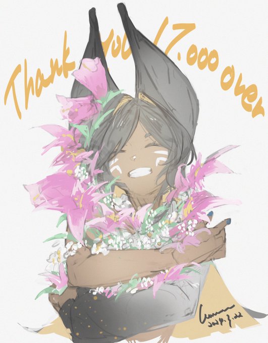 「thank you upper body」 illustration images(Latest)