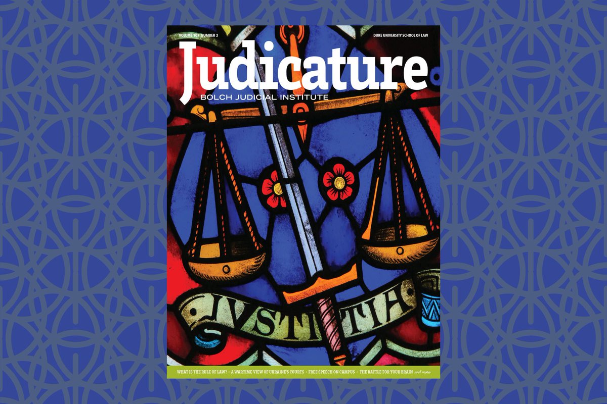 Judicature Vol. 107 No. 3 (2024) is here! Visit our website, judicature.duke.edu, to read the latest edition. (PDF🔗: loom.ly/q2-3SRU)