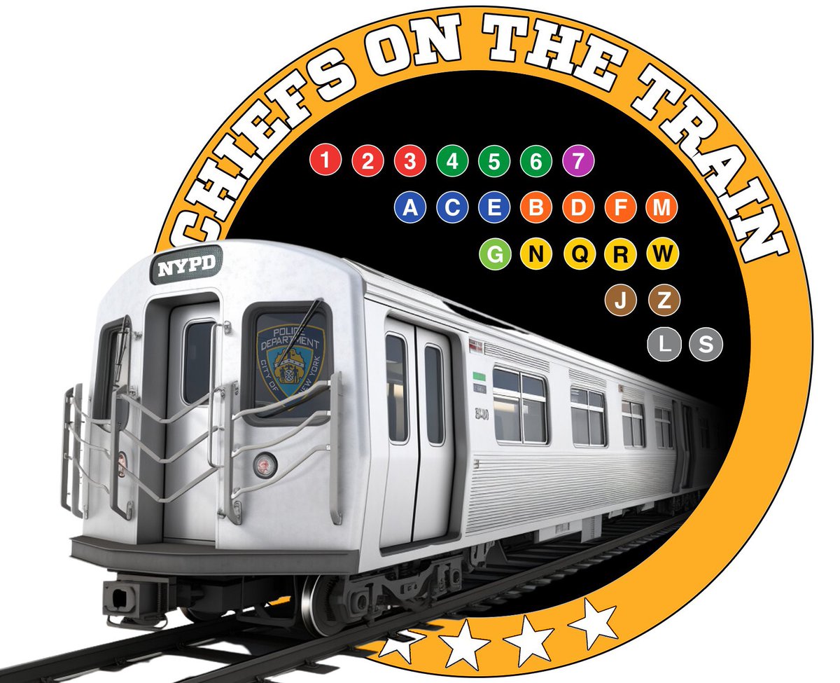 Today, the NYPD is conducting an initiative called #ChiefsontheTrain. NYPD leadership will be visible & active throughout the @NYCTSubway system to interact and engage with New Yorkers & cops— say hello and ride safe.