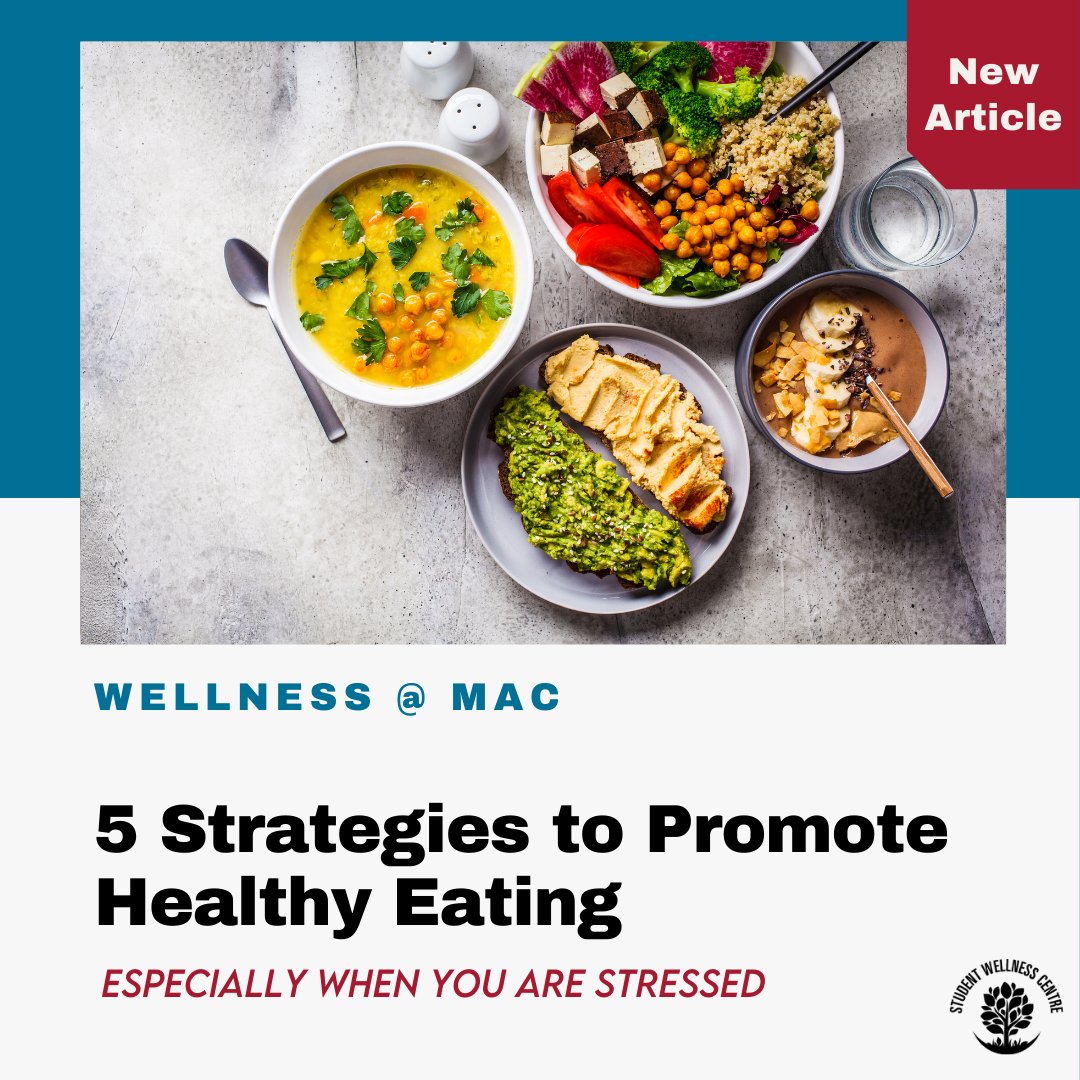 Read our most recent Wellness @ Mac blog post '5 Strategies to Promote Healthy Eating When Stressed". 

wellness.mcmaster.ca/5-strategies-t…