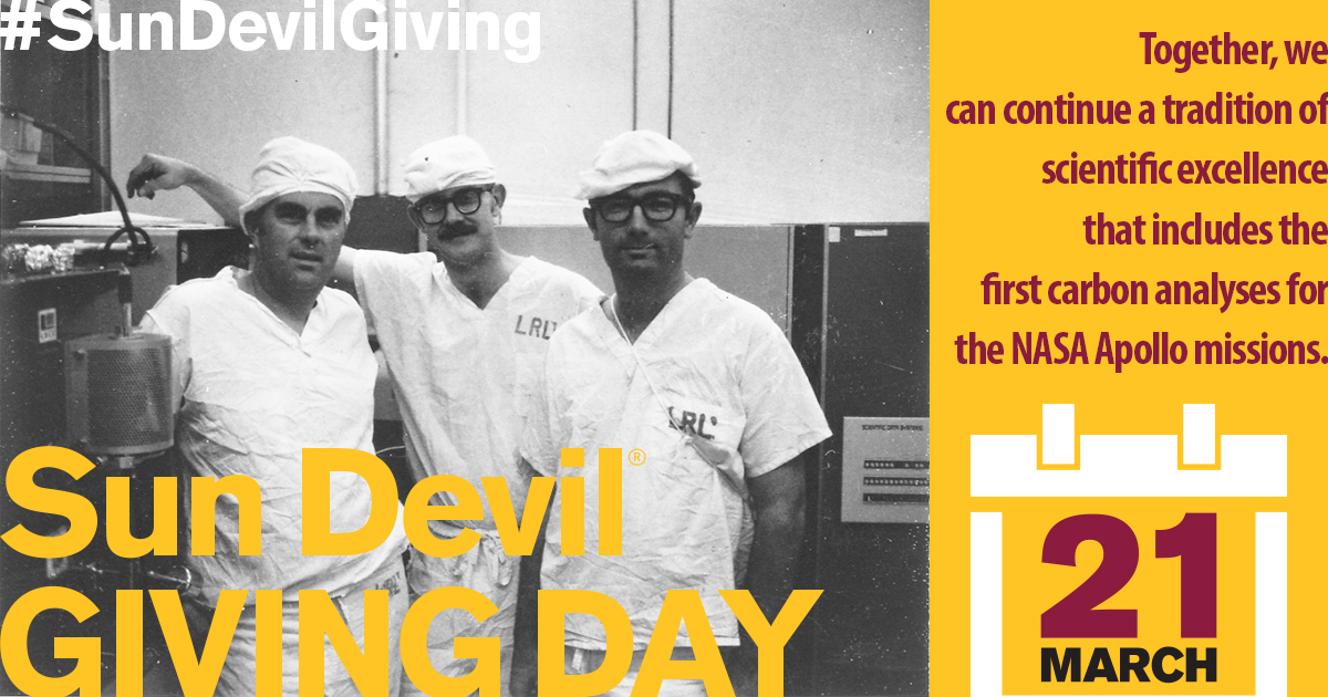 ASU Meteorites (@asumeteorites) on Twitter photo 55ya, <a href="/ASU/">Arizona State University</a> made #history when CMS Director Carleton B. Moore, Charles Lewis + Robert Kelly were the first to measure #carbon in a #lunar sample. #SupportScienceInnovation on #SunDevilGiving Day! bit.ly/3mNLAav
<a href="/asufoundation/">ASU Foundation</a> <a href="/SESEASU/">School of Earth and Space Exploration</a> #TBT #NASA #Moon #ThrowbackThursday 55ya, <a href="/ASU/">Arizona State University</a> made #history when CMS Director Carleton B. Moore, Charles Lewis + Robert Kelly were the first to measure #carbon in a #lunar sample. #SupportScienceInnovation on #SunDevilGiving Day! bit.ly/3mNLAav
<a href="/asufoundation/">ASU Foundation</a> <a href="/SESEASU/">School of Earth and Space Exploration</a> #TBT #NASA #Moon #ThrowbackThursday