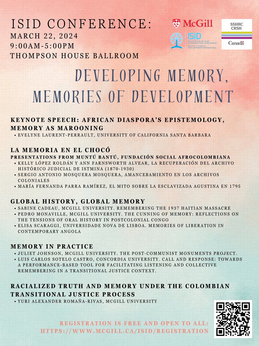 Join us tomorrow in the Thomson House Ballroom for the ISID conference, organized by Prof. Jake Blanc and featuring Profs Cadeau and Monaville!