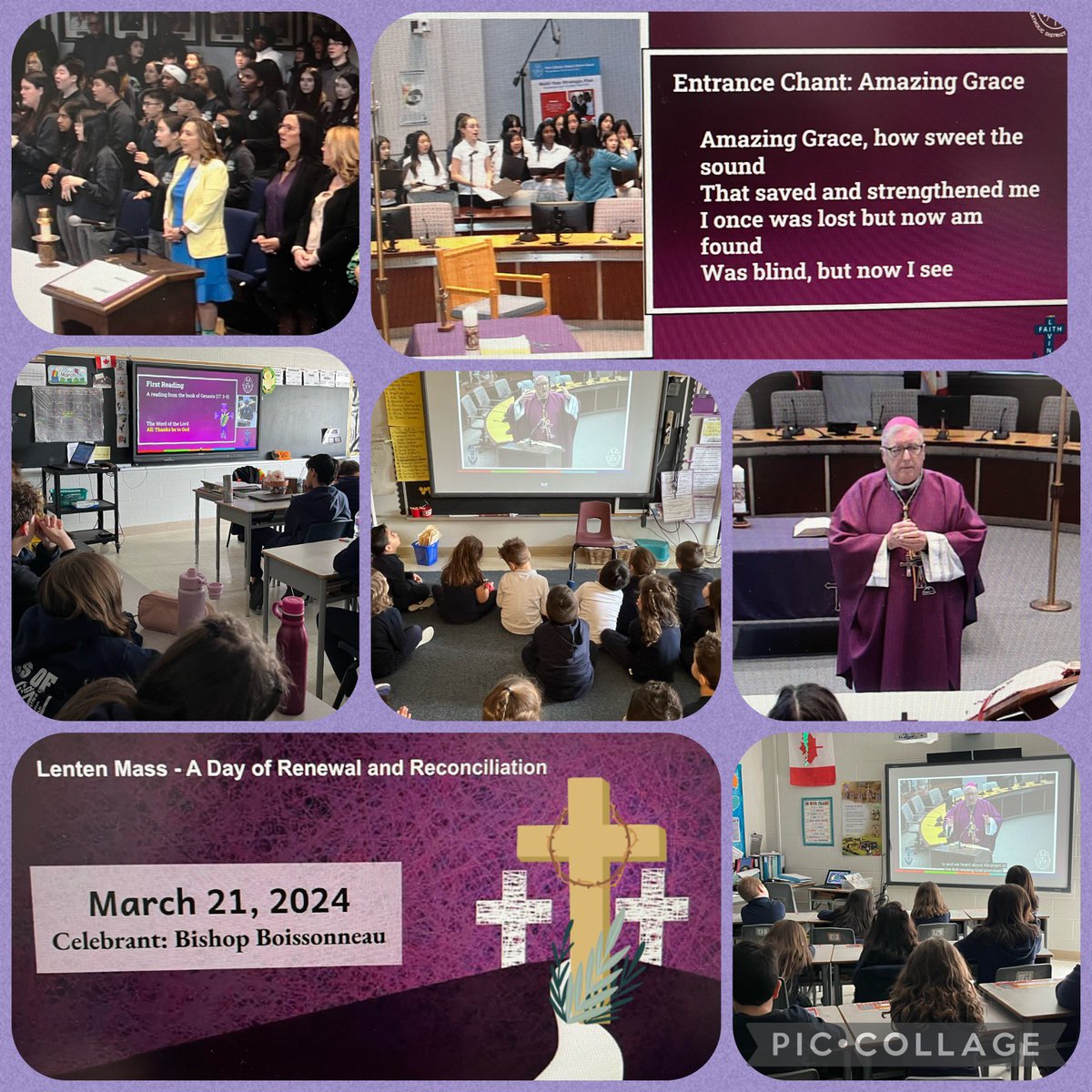 Today, we gathered as a community of faith to celebrate a Lenten Mass of Reconciliation & Renewal with Bishop Boissonneau. We prepare our 💜s for the journey we will walk with Jesus to the cross & spiritually renew our commitment to Christ. 🌿✝️ @angelasaggese9 @paonesl @YCDSB