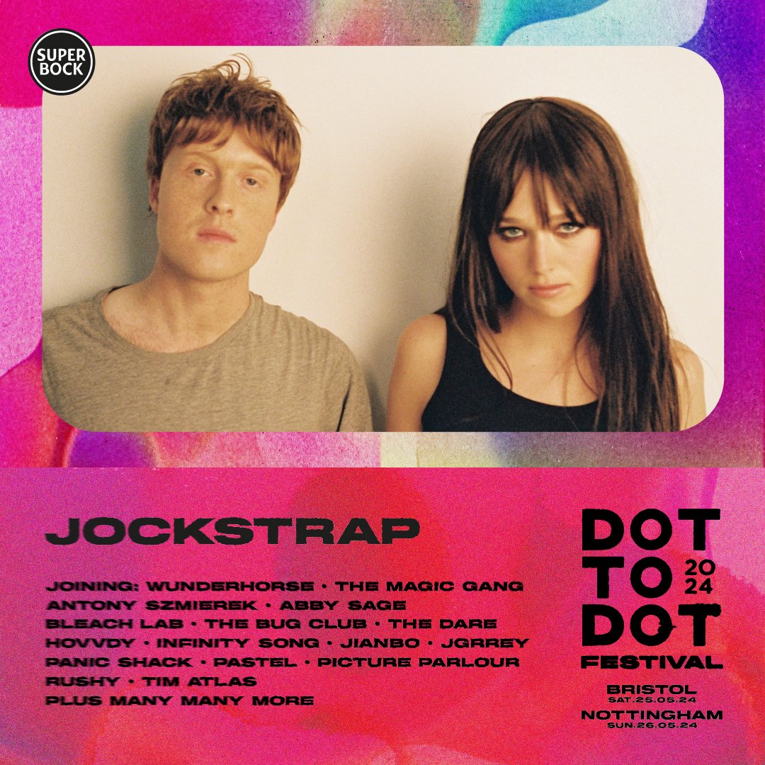 Just a lil reminder that the one and only @jockstrapmusic1 headline our D2D main stages this year, following their huge trajectory after their performances in 2022 further down the lineup ⚡ Grab tickets now: tinyurl.com/ycs9m5pb