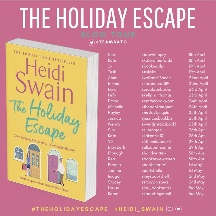 Huge thanks to @BookMinxSJV for my copy of #TheHolidayEscape by @Heidi_Swain 

Can’t wait to share my thoughts as part of the tour next month ☀️🕶
@TeamBATC @simonschusterUK
