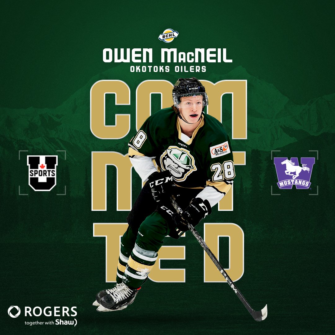 Congrats to Okotoks Oilers F Owen MacNeil on his commitment to the University of Western Ontario!

#ModernHockey | @Rogers