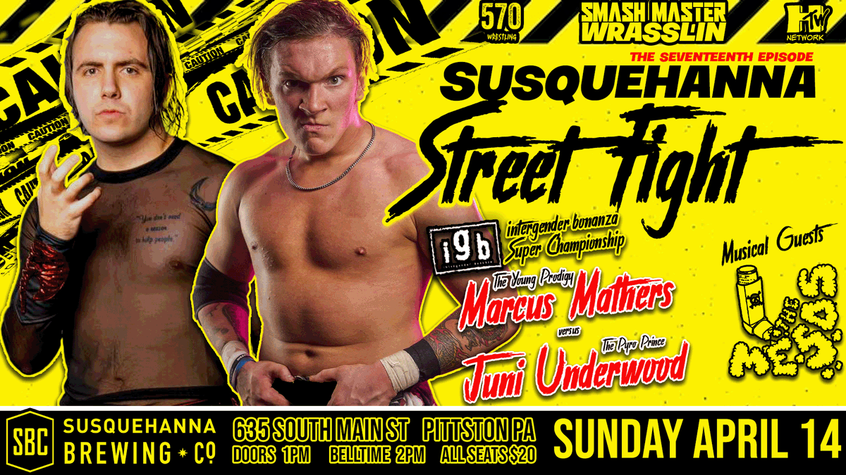 Mr IWTV comes to the HOME of IWTV ... and he's bringing hardware! @MarcusMathers1 makes his #SmashMaster debut at the brewery in Pittston and he's bringing the @IGBonanza Super Championship with him!*

*As long as he can survive @EFFYlives at #CreamMania on 4/3!

His opponent of…