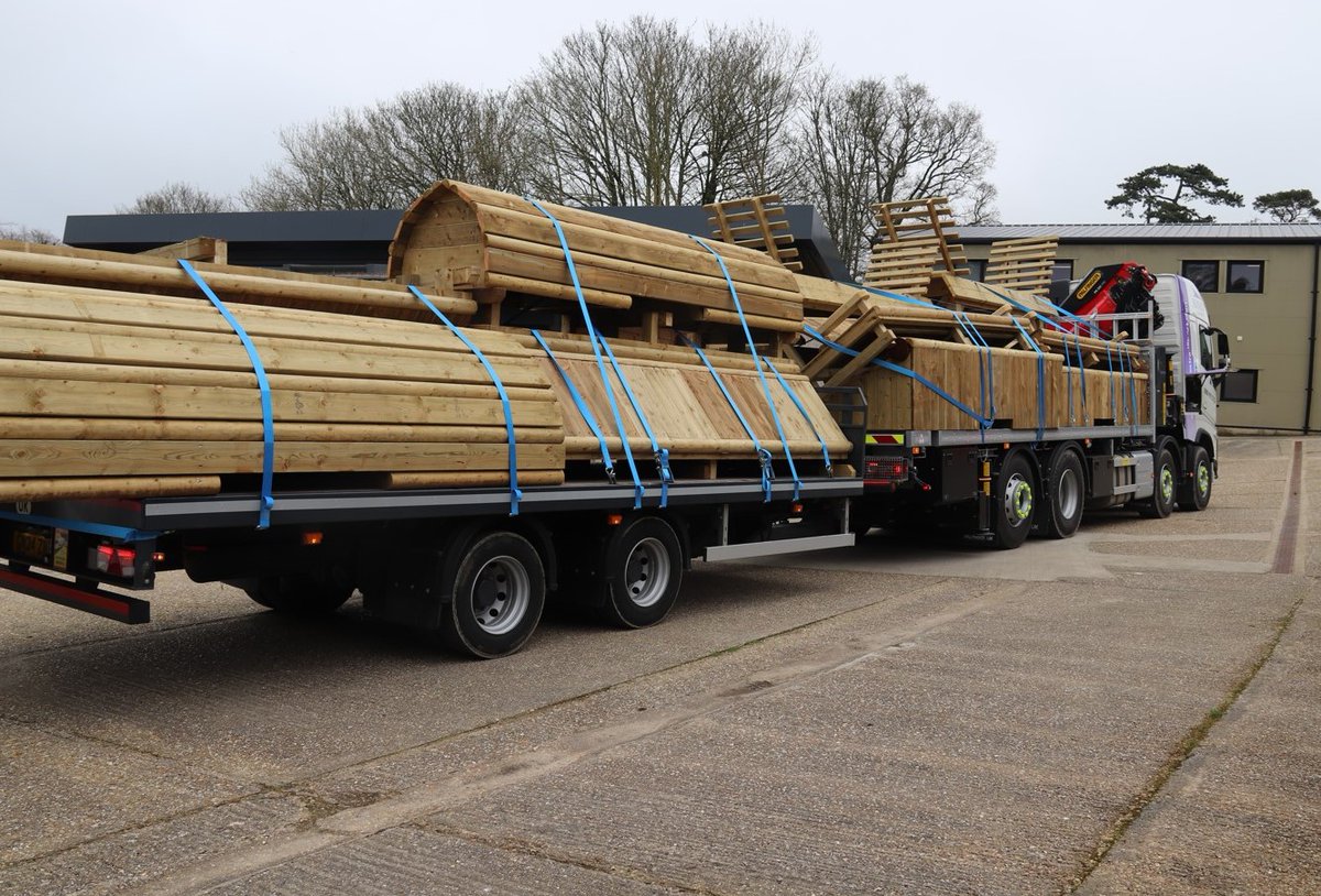 Exciting times <a href="/tweet_kmc/">Kingston Maurward</a> today - the cross country jumps have been arriving in preparation for our first ever <a href="/BEventing/">British Eventing</a> weekend on June 29/30, new course designed by none other than <a href="/Olympics/">The Olympic Games</a> London 2012 course designer Adrian Ditcham. Great for our students in equine.