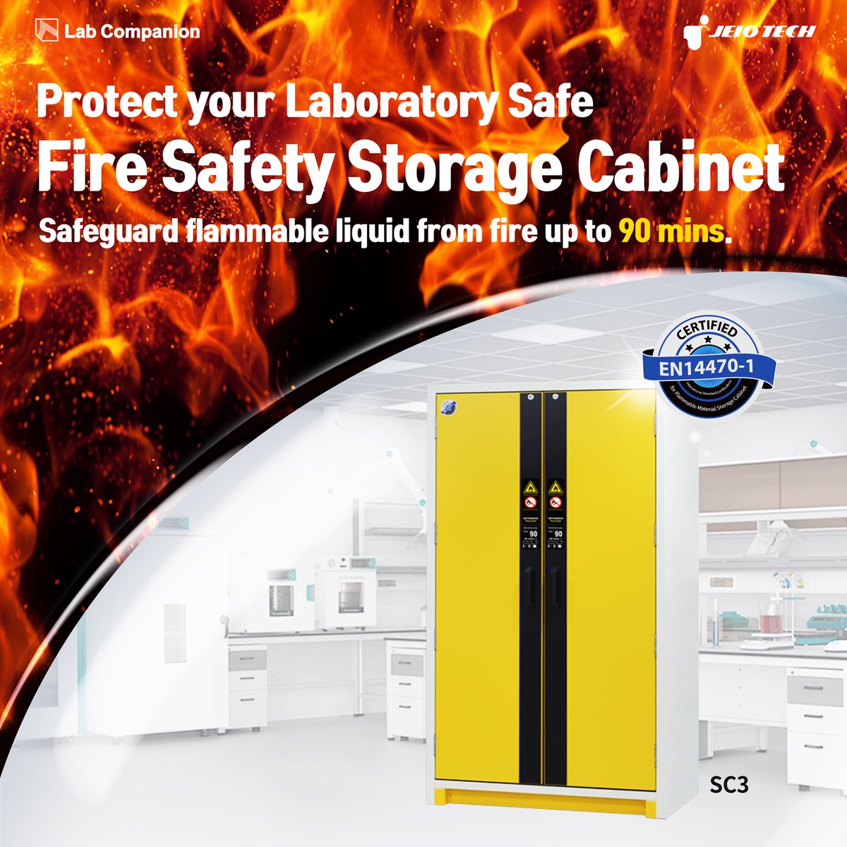 🔥Keep your lab secure from FIRE with 𝗝𝗘𝗜𝗢 𝗧𝗘𝗖𝗛'𝘀 𝔽𝕚𝕣𝕖 𝕊𝕒𝕗𝕖𝕥𝕪 𝕊𝕥𝕠𝕣𝕒𝕘𝕖 ℂ𝕒𝕓𝕚𝕟𝕖𝕥 (𝕊ℂ𝟛), protect your assets.🛡️
✨Explore more SC3: lnkd.in/g3UiHRaj
Ask our sales team 📧 overseas@jeiotech.com / info@jeiotech.com(USA)
#JEIOTECH #LabCompanion