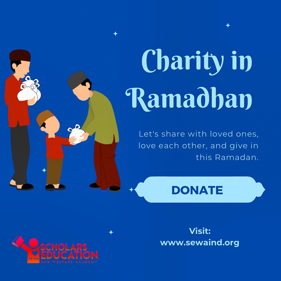 SewaIndia_'s tweet photo. 🌙✨ Embrace the spirit of Ramadan with us! This blessed month, let's make a difference through Zakat and donations. Every contribution counts towards spreading love and hope. Together, we can make a meaningful impact! 🤲🏼💫 #Ramadan #Zakat #Donate #SpreadLove https://t.co/g2kG6GJ32F
