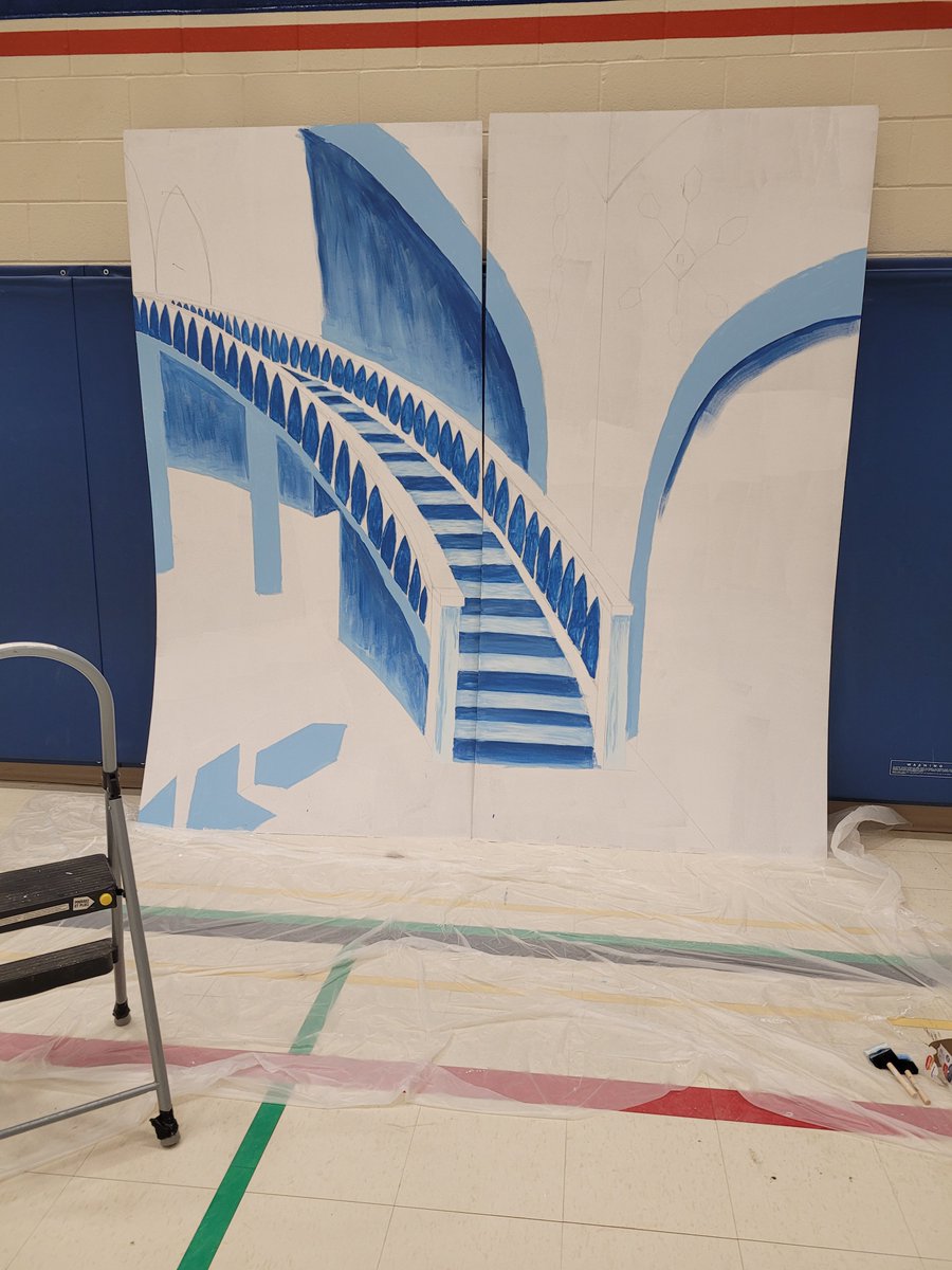 It's starting to look like Frozen. Students have been working months on this production and sound amazing. Excited for the upcoming show. @CaradocPS Get your tickets before it sells out.