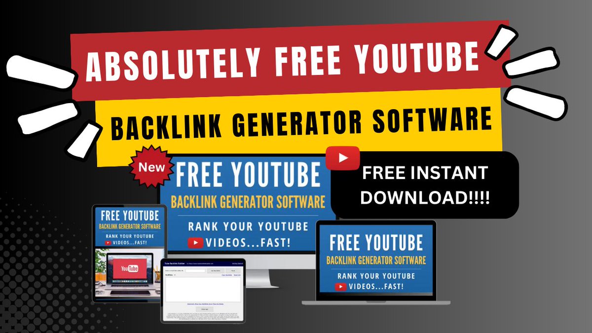 Free YouTube Backlink Generator Software youtu.be/P94sf2k1i5Y?si… via @YouTube 

#FreeYouTubeBacklinkGenerator #YouTubeSEO #GrowYourChannel #YouTubeTips #SEOTools #youtube