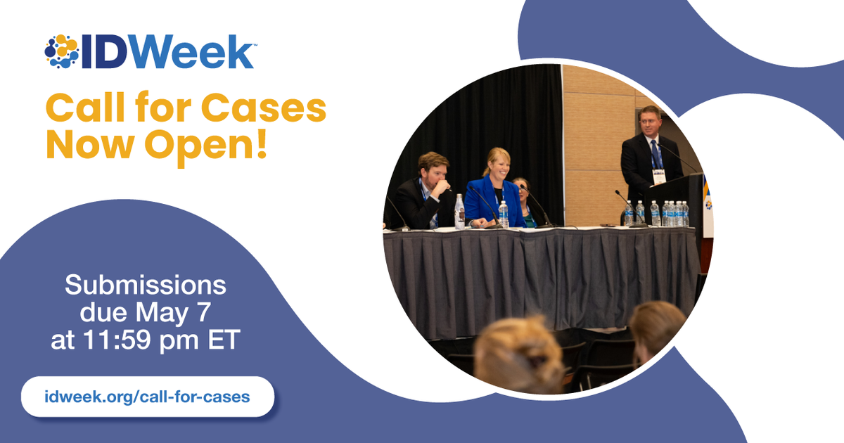 Make your case at #IDWeek2024. Learn more and submit a case by May 7 at 11:59pm ET: bit.ly/3Tu1OC9
