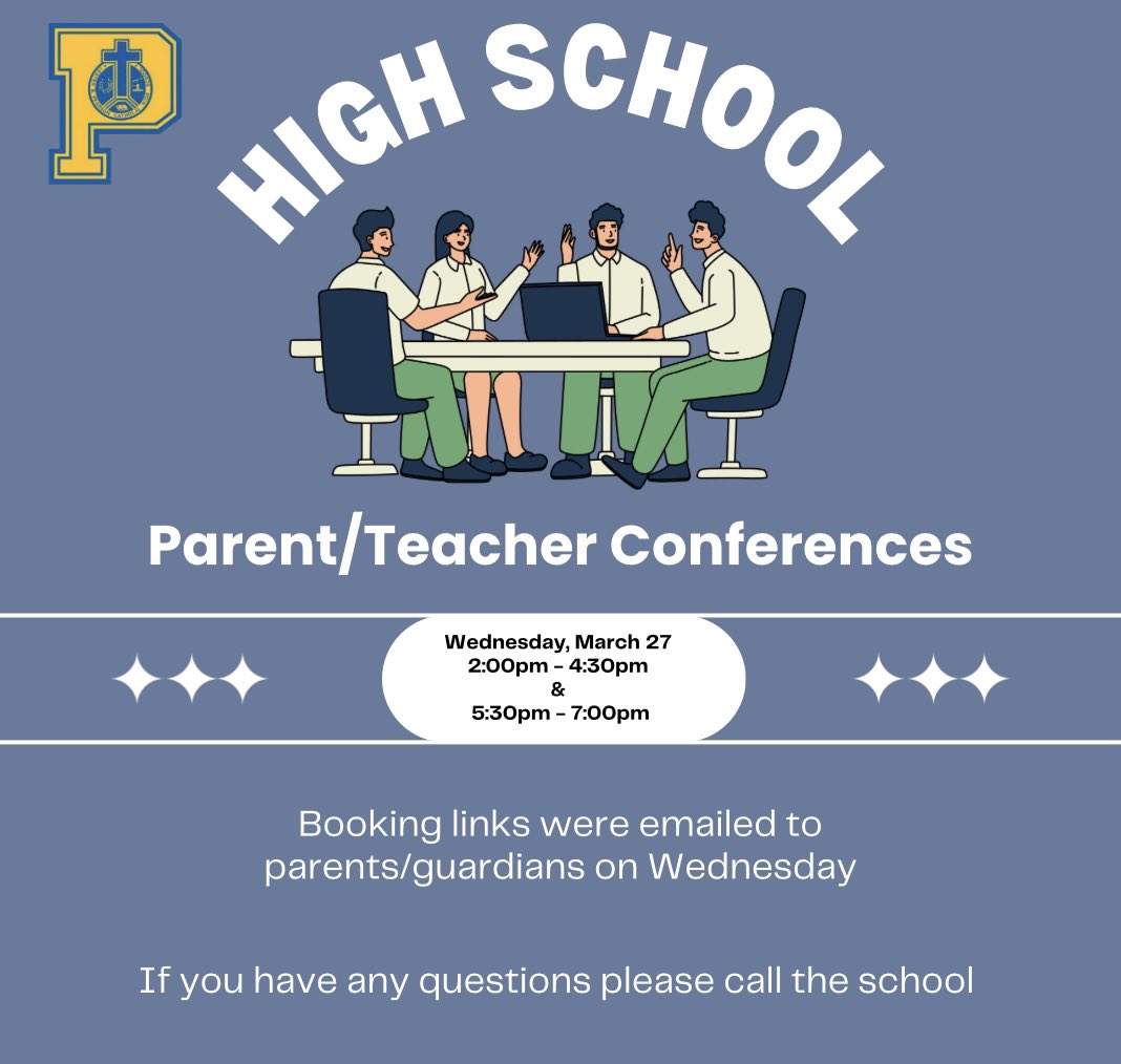 📢Grade 9-12 Parent/Teacher Conferences are happening on Wednesday, March 27th. 🗓️ The booking link was emailed to parents/ guardians on Wednesday, March 20th.💻 Please reach out to the school if you have any questions or require an interperter. 📞📧 #WeAreLBP