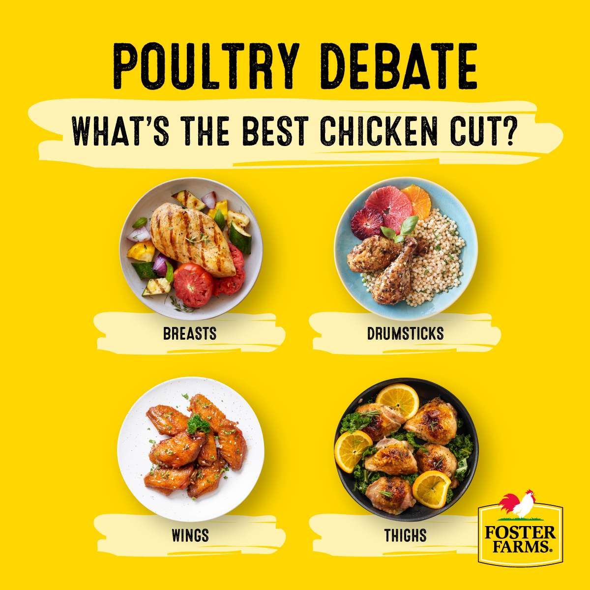 FosterFarms's tweet photo. Let us know in the comments below! 👇🏼
#fosterfarms #poultry #chicken #chickenbreast #drumsticks #thighs #wings #chickenwings #debate #chickencuts https://t.co/gmShhmN9NW