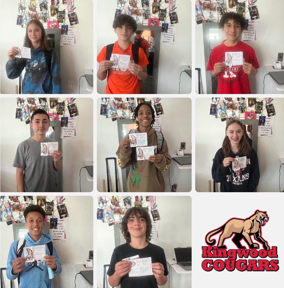 These 7th graders make us so proud! Their hard work, kindness, and dedication don't go unnoticed.  #KMSCougarPride🐾