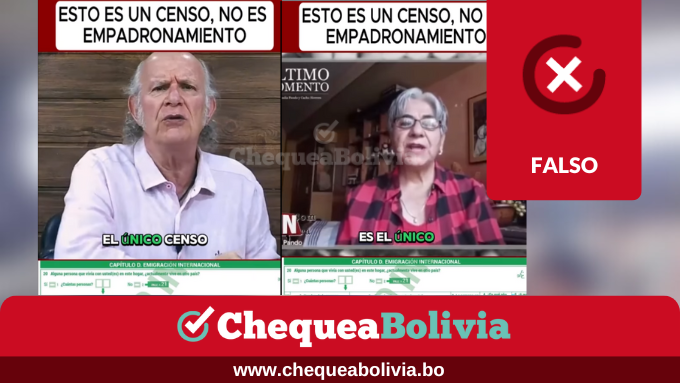 ChequeaBolivia's tweet photo. ❌Es falso que el Censo 2024 de Bolivia es el único del mundo que pide nombres y apellidos, como dijeron Carlos Valverde y Amalia Pando
🔎13 países latinoamericanos piden llenar la boleta censal con nombre(s) y apellido(s)
👉Ver más: https://t.co/45ZJV3E3cu
#ChequeaBolivia #EsFalso