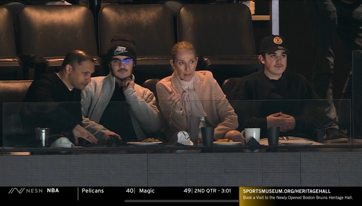 marinakmaher's tweet photo. omg Celine Dion is at the bruins game https://t.co/AS3BSnAWgY