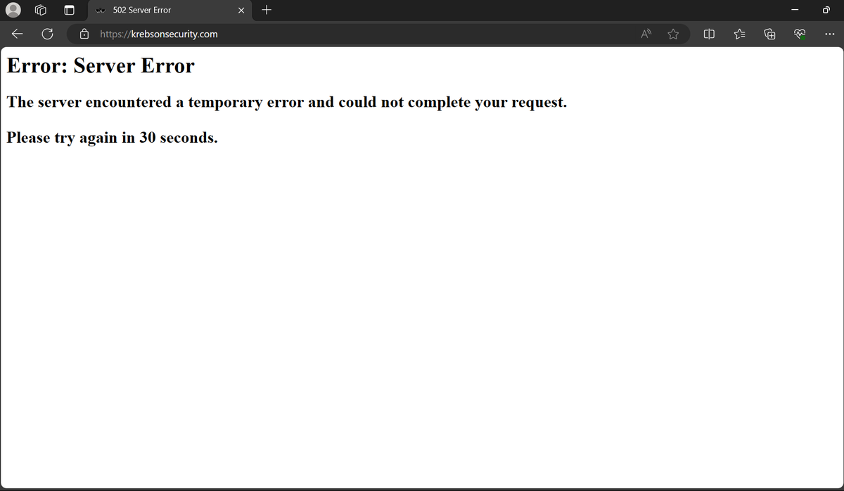 TeamLOLSecurity's tweet photo. #TangoDown https://t.co/3laZ56ykHF

What happened to your DDoS protection? :D @briankrebs https://t.co/jrZArNzMoo