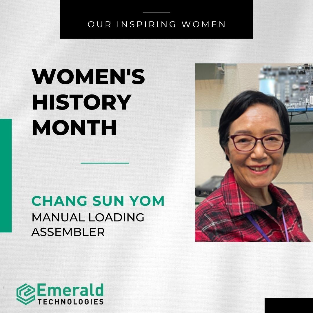 Emerald_Tech_US's tweet image. Chang Sun Yom has been a loyal and outstanding employee during her 30+ years at Emerald who always strives for excellence. Her pleasant and warm-hearted personality makes her a delight to work with.

#WomensHistoryMonth #WomeninElectronics #GirlPower